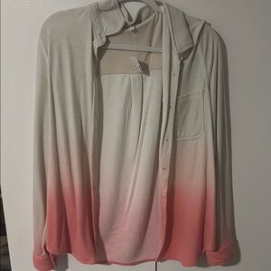 Maurices Pink and White button down